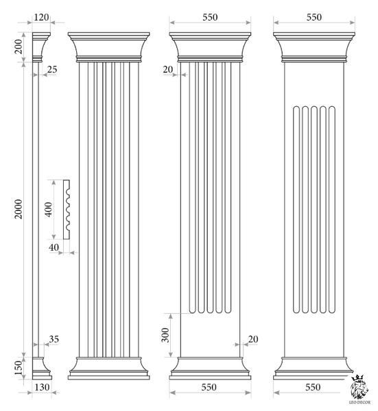 Пілястра PL 104 пілястра-pl-104 фото