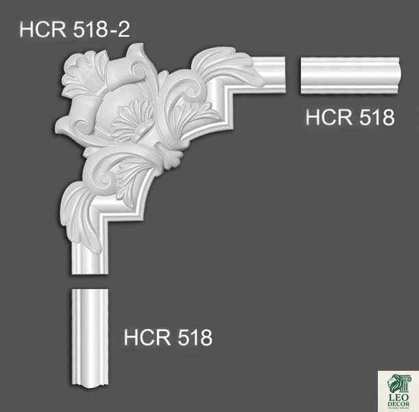 Кутовий елемент поліуретановий Grand Decor HCR 518-2 HCR 518-2 фото