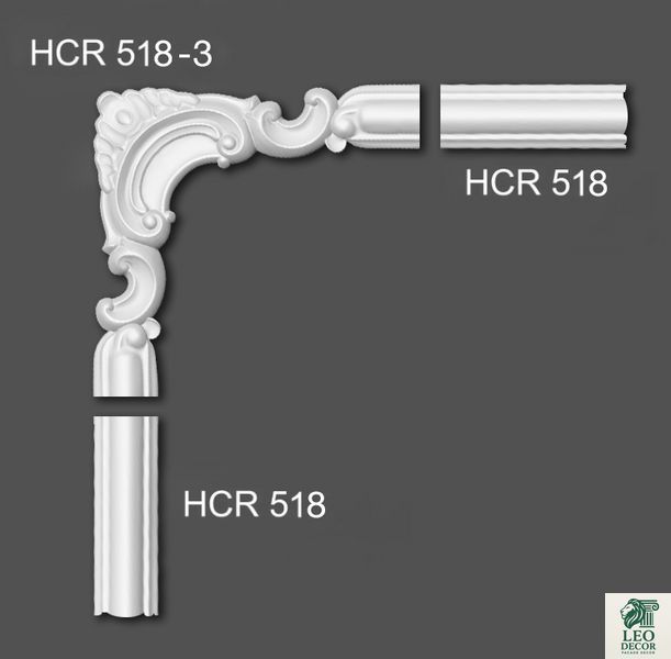 Кутовий елемент поліуретановий Grand Decor HCR 518-3 HCR 518-3 фото