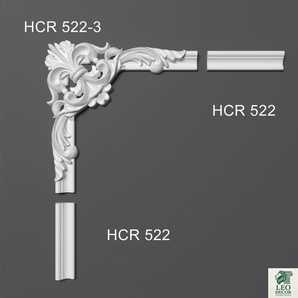 Кутовий елемент поліуретановий Grand Decor HCR 522-3 HCR 522-3 фото